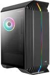 Aerocool Gladiator Duo, ARGB ATX Mid Tower Case, 3 x Duo 12 ARGB Fans, Tempered Glass