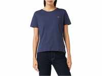 Tommy Hilfiger Damen TJW Slim Jersey C Neck T-Shirt, Blau (Twilight Navy), M