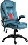Vinsetto B&uuml;rostuhl mit Massagefunktion Ergonomischer Chefsessel mit Heizfunktion,