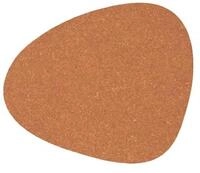 LindDNA Curve Untersetzer aus Recyceltem Leder in der Farbe Flecked-Nature, Ma&szlig;e: