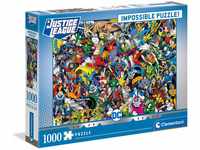 Clementoni 39599 DC Comics – 1000 Teile Impossible Puzzle, Geschicklichkeitsspiel