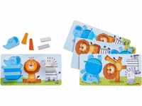 HABA 306087 Arranging Game Animals in The Wild, with 12 Wooden pcs. for Ages 2...