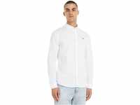 Tommy Jeans Herren Hemd TJM Slim Langarm, Weiß (White), XL