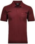 RAGMAN Herren RAGMAN Kurzarm Softknit Poloshirt 3X-Large, Rot-060