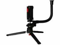 Rollei Comfort Vlogging Set, Mini-Stativ mit Smartphone-Halterung, Kugelkopf und