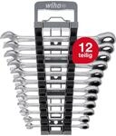 Wiha Ringratschen-Gabelschl&uuml;ssel Set 12-tlg. inkl. Halter I Ring Ratschenschl&uuml;ssel