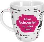 Sheepworld Tasse Ohne Schwester ist alles doof | Porzellan, 45 cl, f&uuml;r Kaffee und