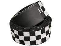 Urban Classics Unisex TB3739-Adjustable Checker Belt Gürtel, Black/White, one Size