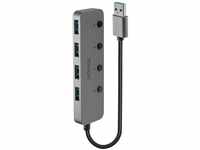 LINDY 43309 4 Port USB 3.0 Hub mit EIN-/Ausschaltern