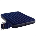 INTEX Dura-Beam Camping Matratze f&uuml;r 2 Person inkl. Luftpumpe & 2 Kopfkissen