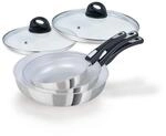 Genius Cerafit Steel Pfanne Bratpfannen-Set 5-tlg - Keramikpfannen 20 24 28 cm mit