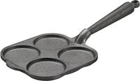 SKEPPSHULT Eierpfanne mit Eschenholzgriff, Schwarz, 2 Liter, Antihaft, Edelstahl,
