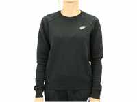 Nike Damen Sportswear Essential Fleece-Rundhalsshirt, Black/White, L