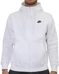 Nike BV2645-100 M NSW Club Hoodie FZ BB Sweat Mens White/White/(Black) 2XL