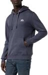 Alpha Industries Basic Hoody Small Logo Kapuzensweat f&uuml;r Herren Greyblack