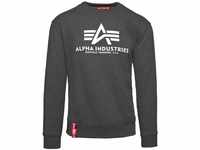 Alpha Industries Basic Sweater Sweatshirt für Herren Charcoal Heather/White
