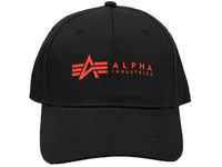 Alpha Industries Unisex Alpha Cap Basecap Baseballkappe, Black/Red, Talla Única