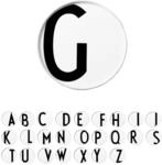 Design Letters Buchstaben Teller Wei&szlig; (A-Z) | Weihnachtsdeko,...