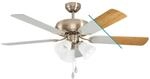 EGLO Deckenventilator LAS PALMAS, 5 Fl&uuml;gel Ventilator mit Licht, Zugkette,