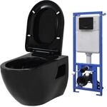 vidaXL H&auml;nge Toilette mit Unterputzsp&uuml;lkasten Sp&uuml;lkasten Absenkautomatik Soft