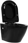 vidaXL Wand WC ohne Sp&uuml;lrand Absenkautomatik Sp&uuml;lrandlos Soft Close Sitz...