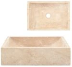 vidaXL Waschbecken 45x30x12cm Marmor Waschschale Waschtisch Aufsatzwaschbecken