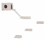 Kerbl Kletterwand &bdquo;Montblanc f&uuml;r Katzen, 6-teilig, 1x H&ouml;hle / 3x Trittbrett / 1x