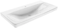 FACKELMANN MILANO Keramik-Waschtisch, 88,5 x 17 x 54,5 cm, Keramikbecken in Wei&szlig;,