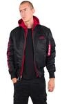 Alpha Industries MA-1 D-Tec SE Bomberjacke f&uuml;r Herren Black/Red