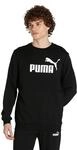 PUMA Herren Big Logo Crew Tr Pullover, Puma Black, 3XL EU