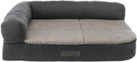 TRIXIE BENDSON Vital Sofa mit 1/2-Rand, 100 x 80 cm, dunkelgrau/hellgrau, Kuckuck,