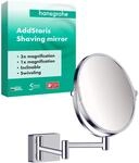hansgrohe Addstoris - Kosmetikspiegel, Schminkspiegel, Rasierspiegel mit 3-fach