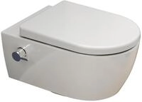 SSWW Dusch-WC mit Armatur f&uuml;r Warm- und Kaltwasser, Taharet WC, wei&szlig;, 54 cm