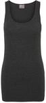 VERO MODA Damen VMMAXI My Soft Long Tank NOOS Top, Grau (Dark Grey Melange), 42