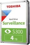 Toshiba 4TB S300 Surveillance HDD - 3.5' SATA Internal Hard Drive Supports up...