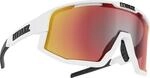 Bliz Damen, Herren Sonnenbrille Fusion matt White-Smoke with red Multi