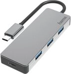 Hama USB C Hub 4 Ports (Super-Speed-Plus Daten&uuml;bertragung mit bis zu 10 Gbps,...