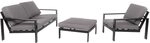 Home Deluxe - Gartenm&ouml;bel Set Rio - Schwarz, 175 cm x 90 cm x 555 cm - Sitzgruppe