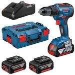 GSR 18V-55 GSR Schraubendreherbohrer + 3 x 5.0ah + Gal 18V-40 + L-Boxx