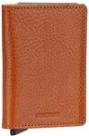 Secrid Slimwallet Kartenetui Caramello-Sand aus Leder f&uuml;r 4 Karten mit oder 6 Karten