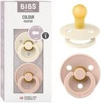 BIBS Colour Schnuller 2er-Pack, BPA-frei, Kirschform Nippel. Naturkautschuk/Latex,