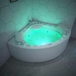 Tronitechnik&reg; Eckwhirlpool Andros 160x160 Eckwanne Badewanne mit Whirlpool und