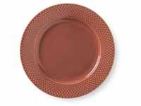 Lyngby Porcelæn Lunch-Teller Ø23 cm Rhombe Color Mix & Match aus Porzellan, rot