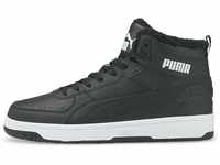 PUMA Unisex Rebound Joy Fur Sneaker, Black White, 41 EU