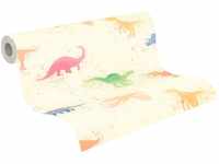 A.S. Création Kinderzimmertapete Little Love Tapete mit Dinosauriern PVC-freie