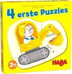 HABA 4 erste Puzzles &ndash; Baustelle &ndash; Set mit 4 Puzzles ab 2 Jahren, mit Bagger,