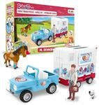 CRAZE Bibi und Tina Spielset Mobile Tierarzt Station Dr. Eichhorn Pferde Spielzeug