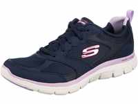 Skechers Damen Flex Appeal 4.0 Active Flow Sneaker, Navy Leather Mesh Trim, 38...