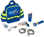 Theo Klein 8802 Polizei-Rucksack mit Zubeh&ouml;r | Mit batteriebetriebener Taschenlampe,