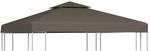 vidaXL Pavillon Ersatzdach 310 g/m&sup2; 3x3 m Taupe Abdeckung Partyzelt Plane